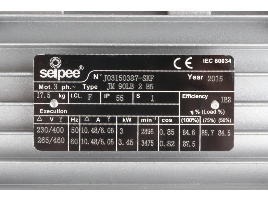Электродвигатель купить SEIPEE 3 кВт JM 90LB 2 B5 6 Электродвигатель купить SEIPEE 3 кВт JM 90LB 2 B5